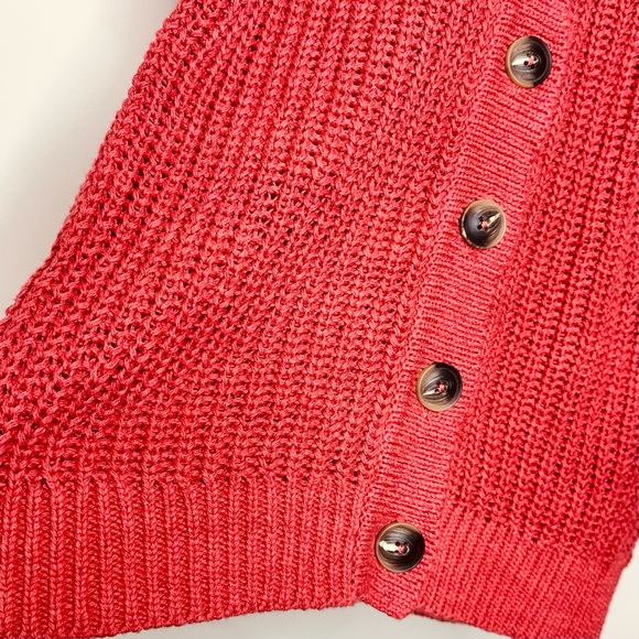 Garnet Hill Maren Linen & Organic Cotton Cardigan Size XS Button Up Prep Coastal - Picture 3 of 13